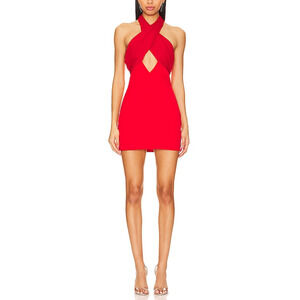 Miscreants 'Adrianna' Red Polyester Dress Mini Size 10 - NWT
